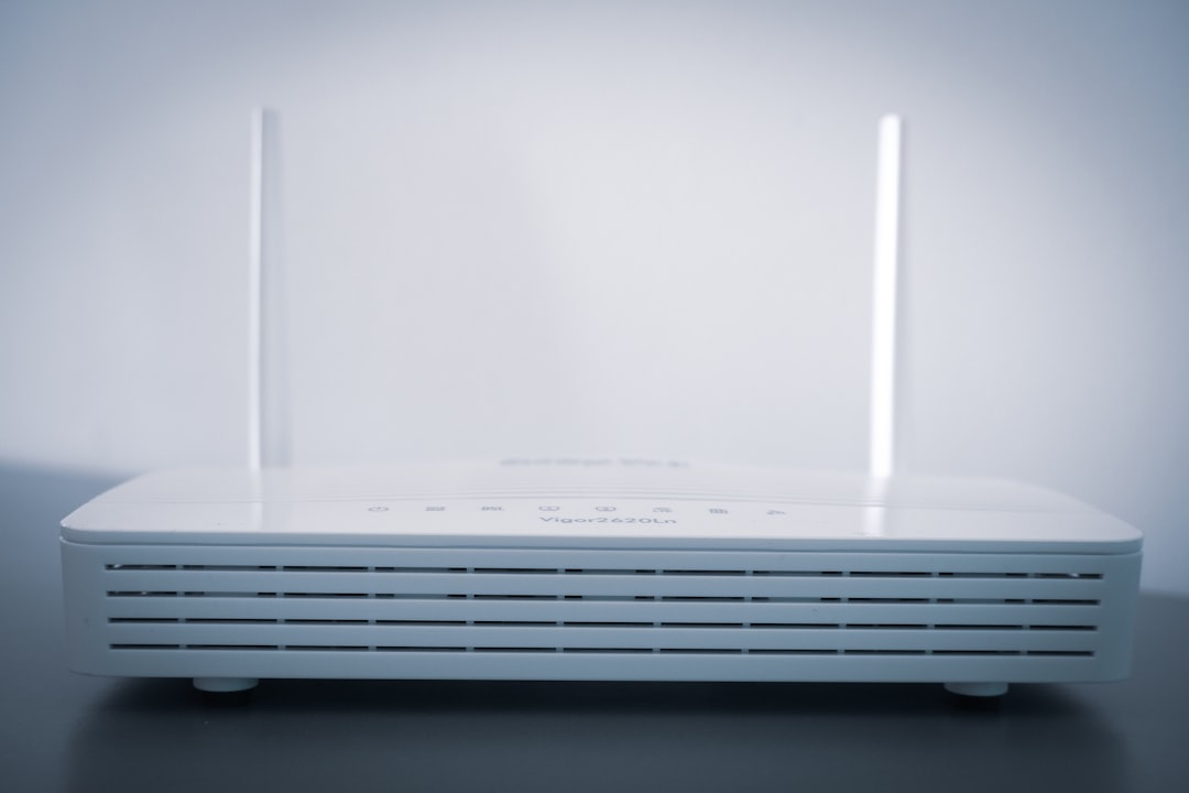 A mesh Wi-Fi node placed in the open, away from walls and metal