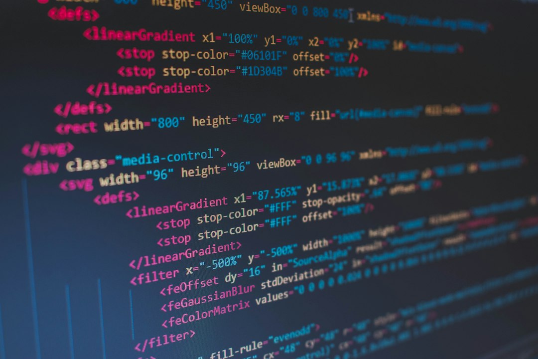 Lines of website code on a screen